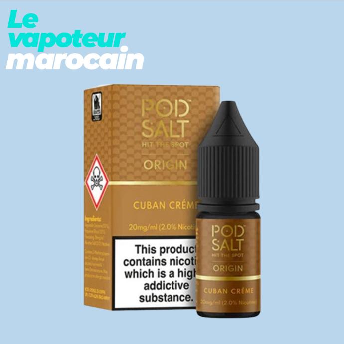 [LIQ/PSH-CUC-10ML-20MGS] CUBAN CREME 10ML - POD SALT HIT THE SPOT
