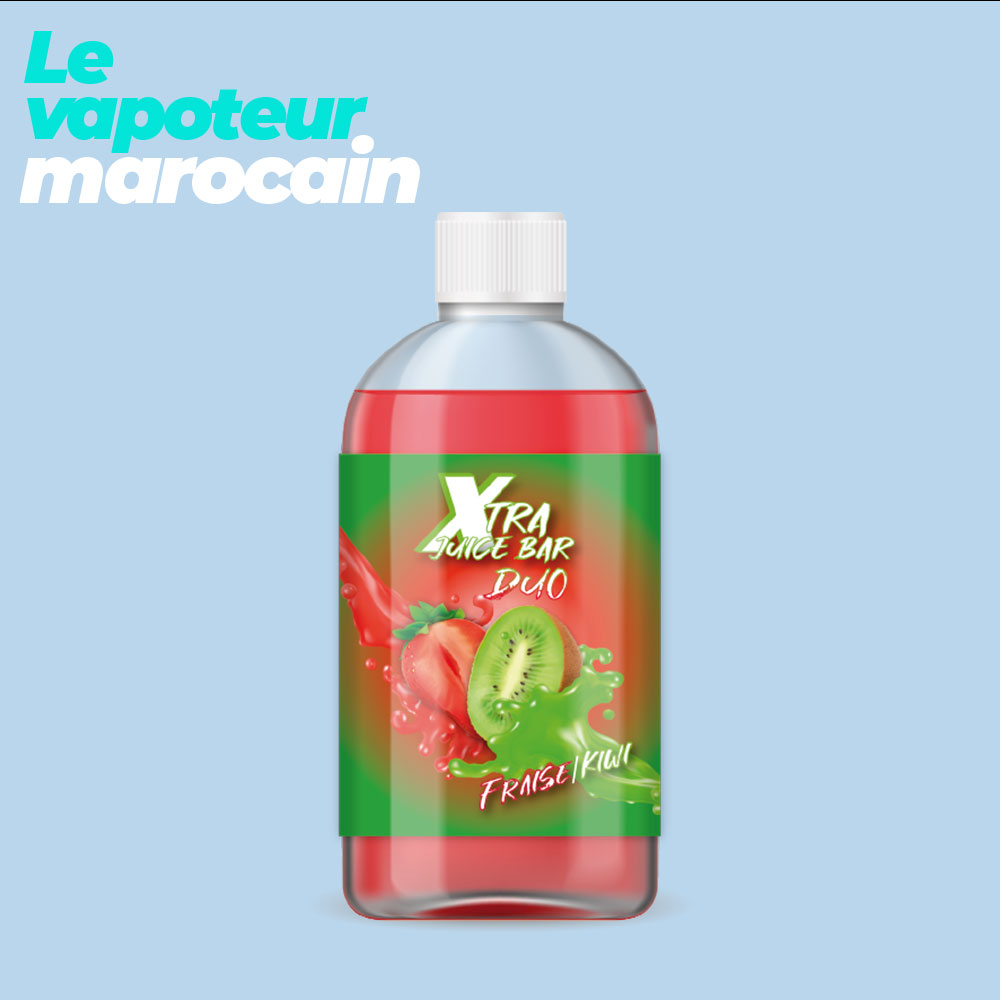 [LIQ/XJB-38-1L] DUO FRAISE KIWI 1L 0MG - XTRA JUICE BAR