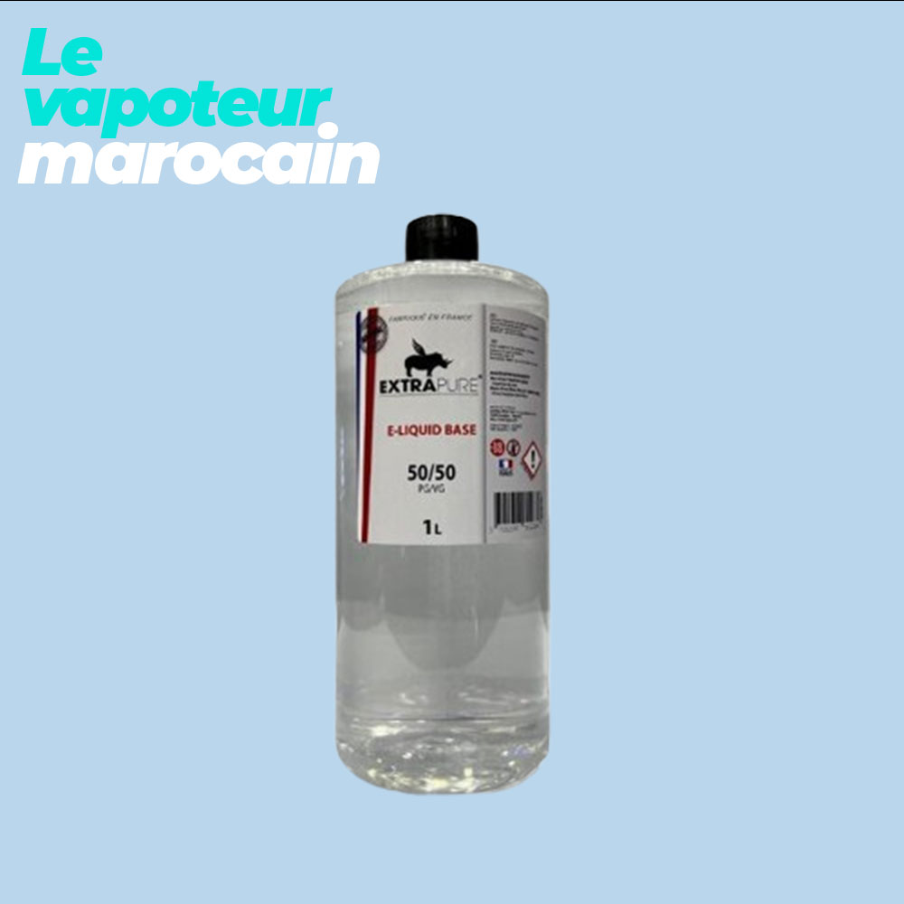 BASE NEUTRE 1 Litre 50PG/50VG en 0, 3 ou 6 MG/ML - EXTRAPURE