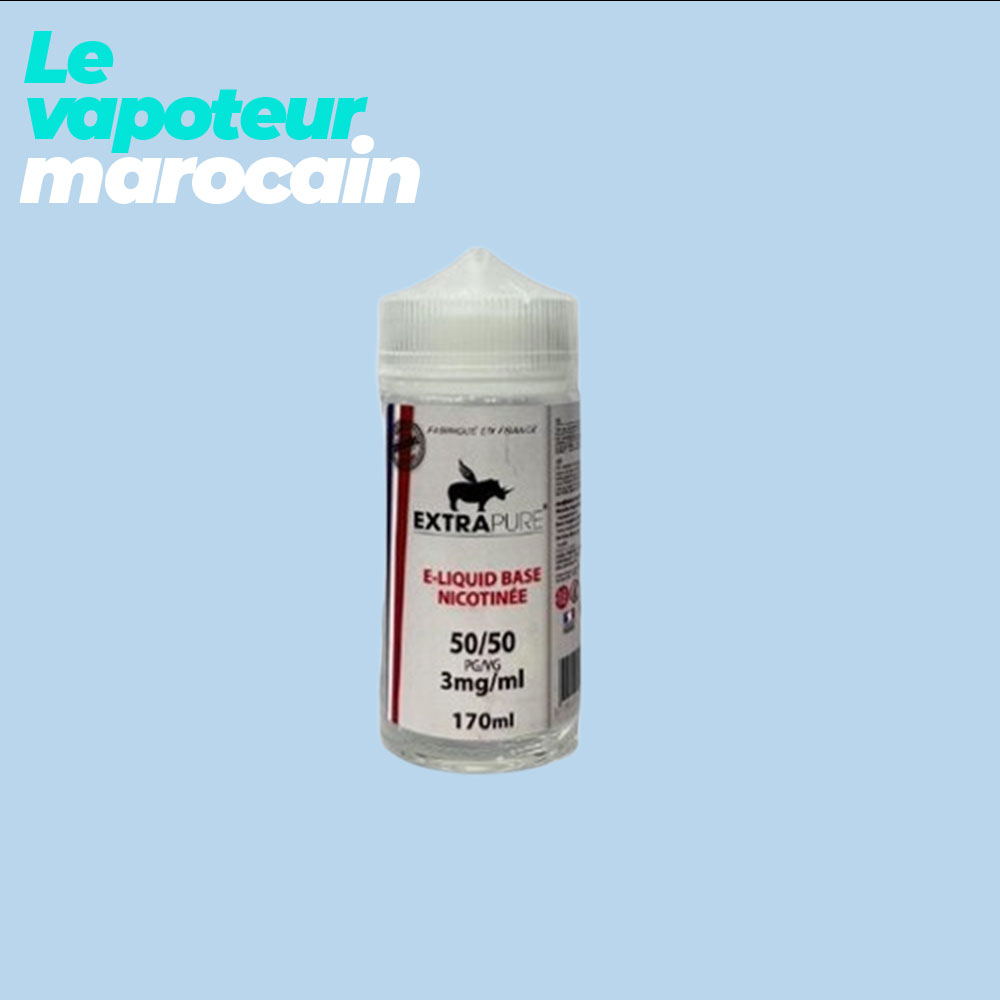 BASE NEUTRE 200 ML 50PG/50VG en 0, 3 ou 6 MG/ML - EXTRAPURE