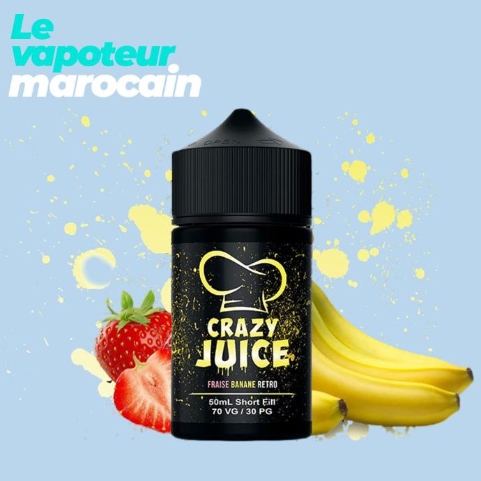 [LIQ/CRJ-FBR-50ML] FRAISE BANANE RETRO 50ML 0MG - CRAZY JUICE 70VG