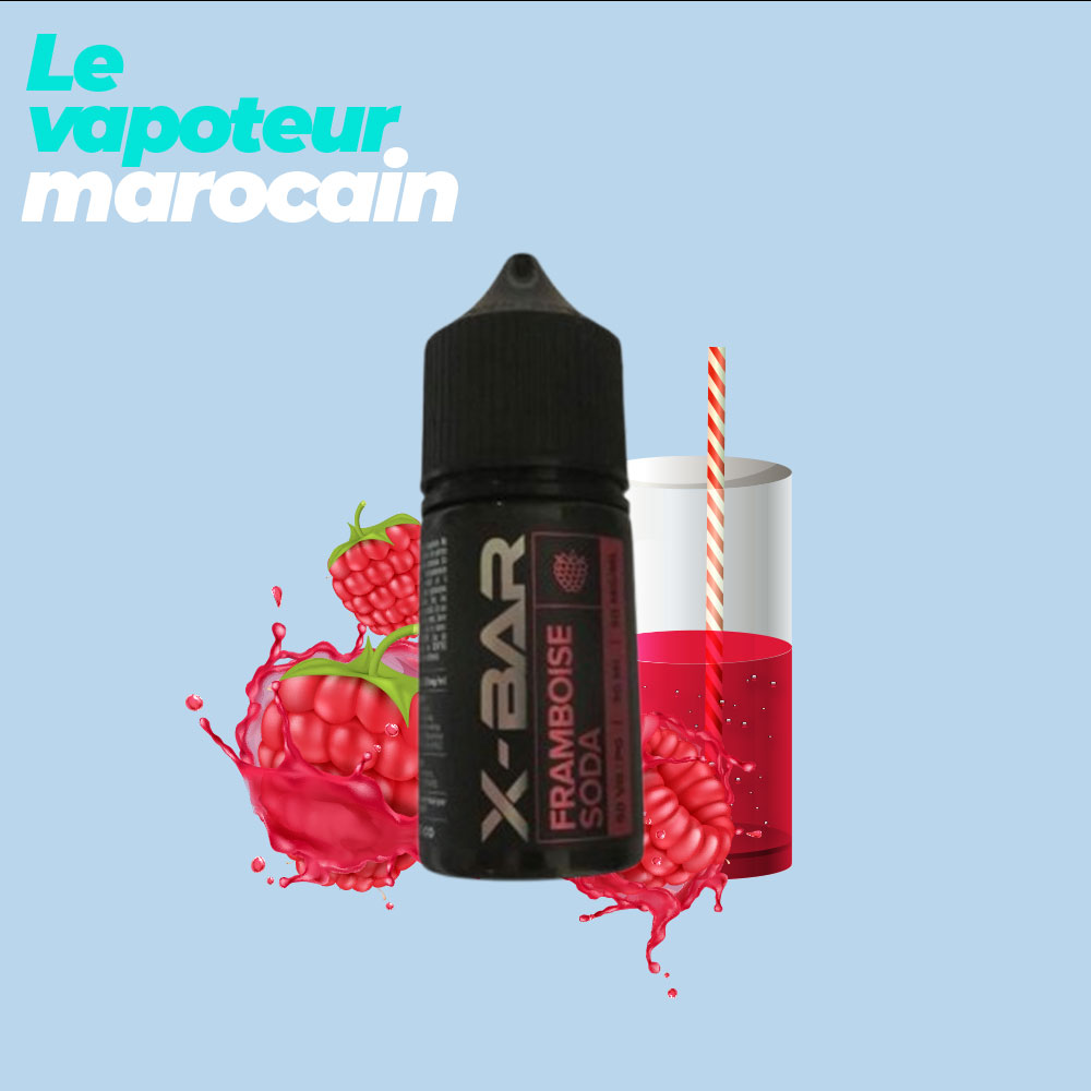 FRAMBOISE SODA 30ML 50mg - sel de nicotine - X-BAR