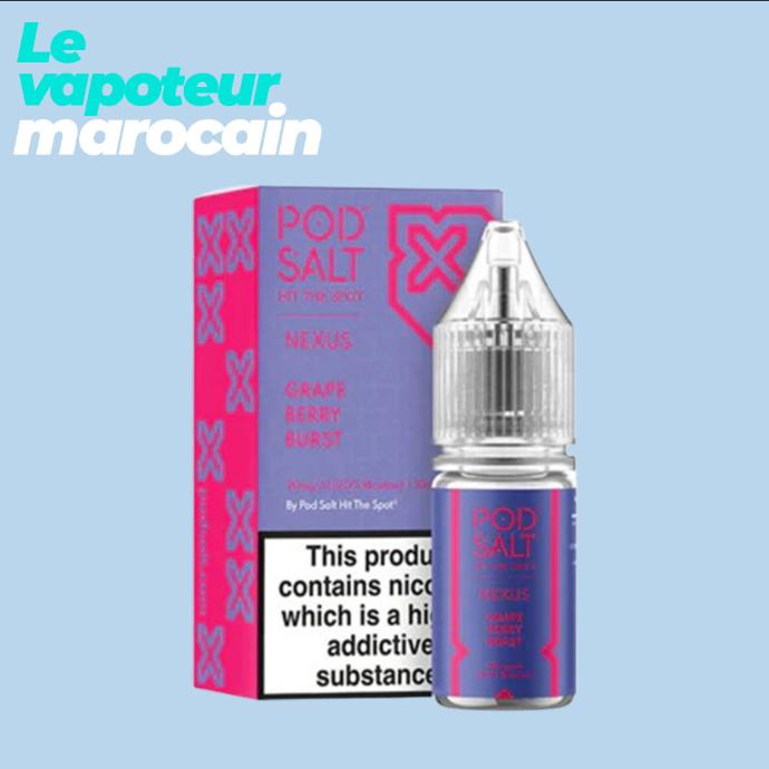 [LIQ/PSN-GBB-10ML-20MGS] GRAPE BERRY BURST 10ML 20mg sel de nicotine - POD SALT NEXUS