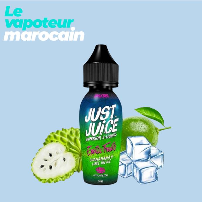 [LIQ/JUJ-GLI-50ML] GUANABANA LIME ICE 50ML 0MG - JUST JUICE EXOTIC FRUITS