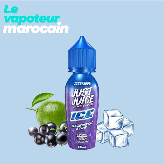 [LIQ/JUJ-BLI-50ML] BLACKCURRANT LIME ICE 50ML 0MG - JUST JUICE