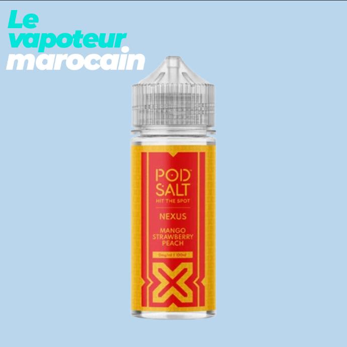 [LIQ/PSN-MSP-100ML] MANGO STRAWBERRY PEACH 100ML 0MG - POD SALT NEXUS