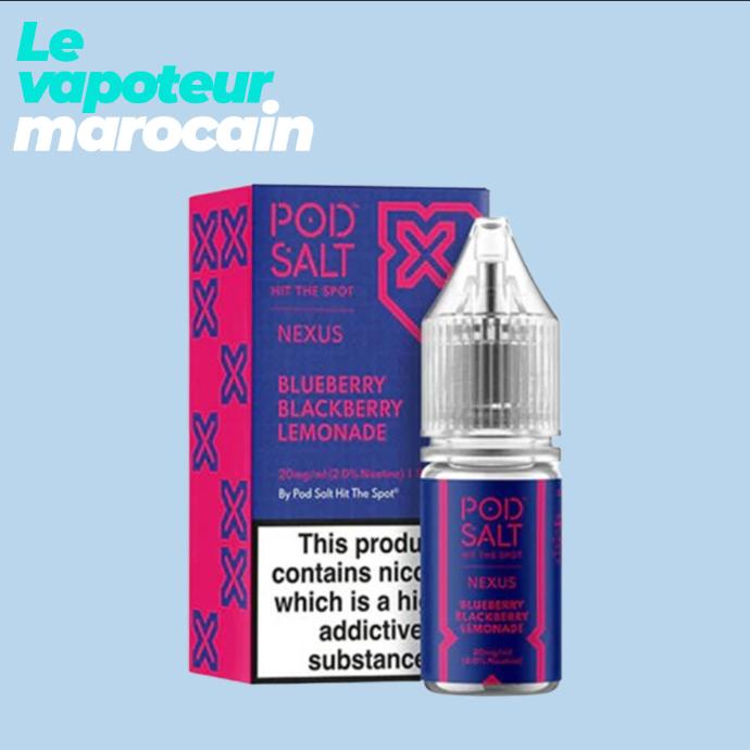 [LIQ/PSN-BBL-10ML-20MGS] BLUEBERRY BLACKBERRY LEMONADE 10ML 20mg sel de nicotine - POD SALT NEXUS