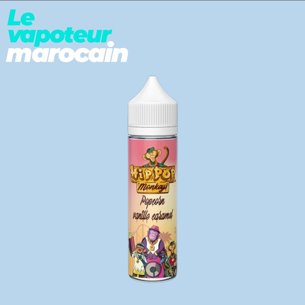 [LIQ/HPM-PVC-50ML] POPCORN VANILLE CARAMEL 50ML 0MG - HIP POP MONKEY'S