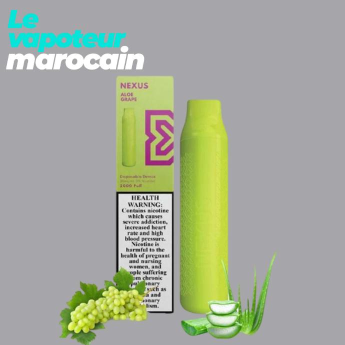 [PUF/NEX-ALG-2000-5%S] PUFF ALOE GRAPE - 2000 BOUFFÉES 5% SALT - NEXUS - POD SALT