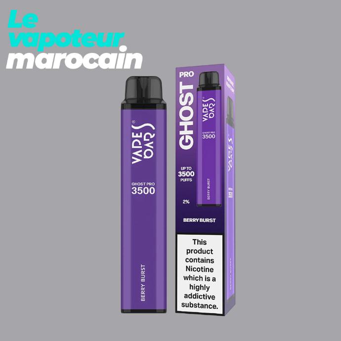 PUFF BERRY BURST - 3500 BOUFFÉES 5% - VAPE BAR GHOST PRO 3500