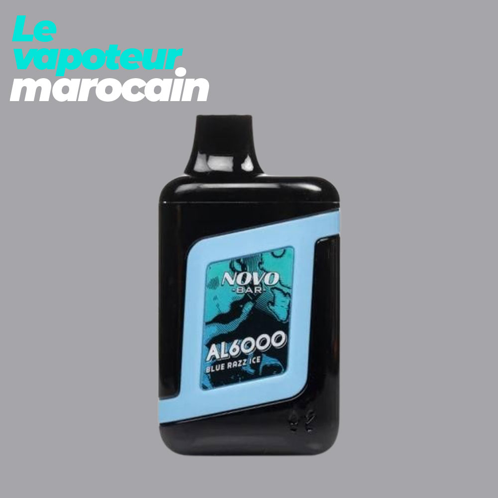 [PUF/NOB-BRI-6000-5%] PUFF BLUE RAZZ ICE AL6000 - 6000 BOUFFÉES 5% - NOVO BAR