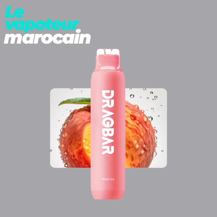 [PUF/ZOV-PEI-3000-5%] PUFF DRAGBAR PEACH ICE - 3000 BOUFFÉES 5% - ZOVOO
