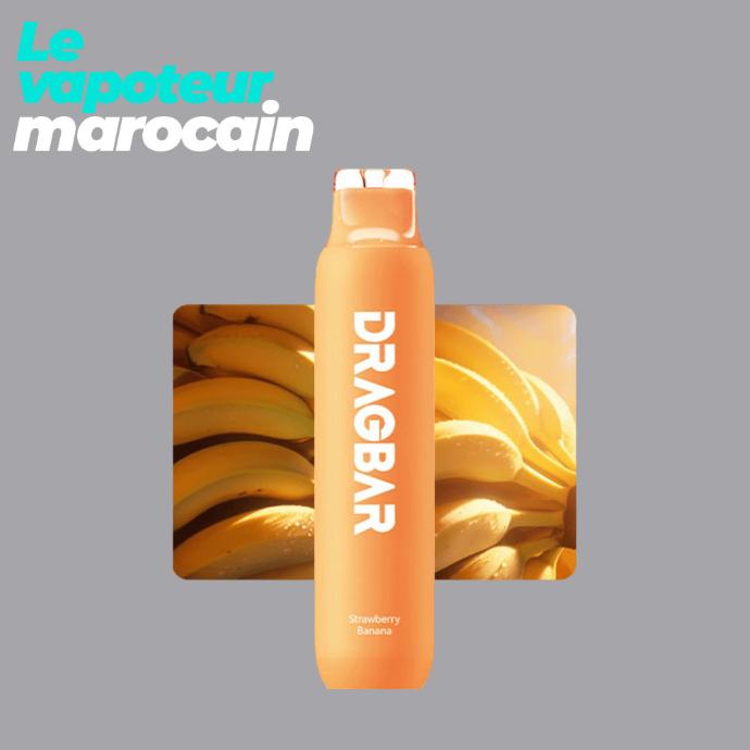 [PUF/ZOV-STB-3000-5%] PUFF DRAGBAR STRAWBERRY BANANA - 3000 BOUFFÉES 5% - ZOVOO