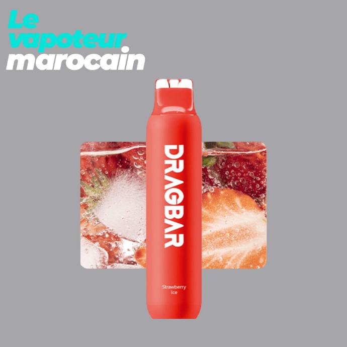 [PUF/ZOV-STI-3000-5%] PUFF DRAGBAR STRAWBERRY ICE - 3000 BOUFFÉES 5% - ZOVOO