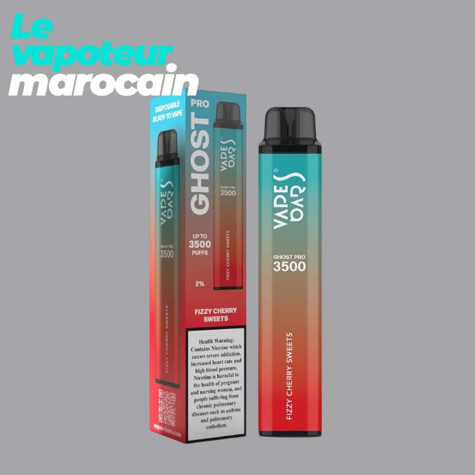 PUFF FIZZY CHERRY SWEETS - 3500 BOUFFÉES 5% - VAPE BAR GHOST PRO 3500