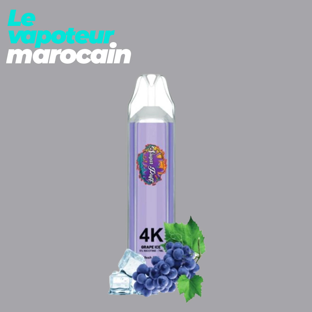 [PUF/SUP-GRI-4000-5%] PUFF GRAPE ICE - 4000 BOUFFÉES 5% - SUGAR PUFF