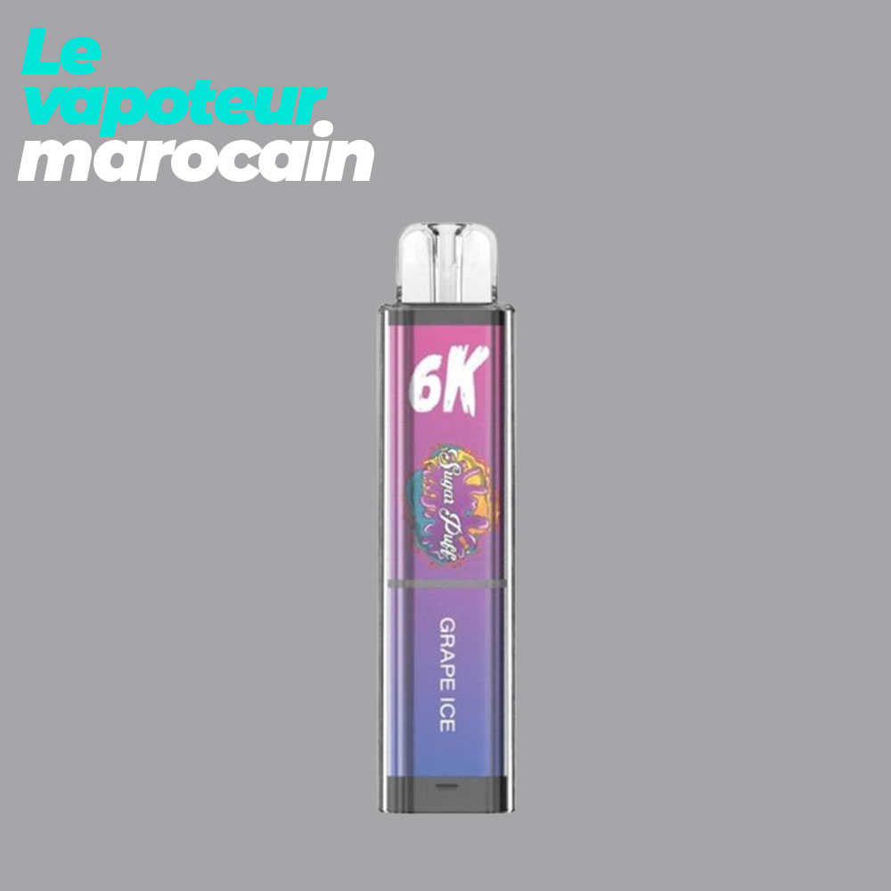 [PUF/SPC-GRI-6000-5%] PUFF GRAPE ICE - 6000 BOUFFÉES 5% - SUGAR PUFF CRYSTAL