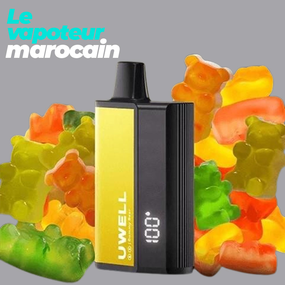 [PUF/UWE-GUB-8000-5%] PUFF GUMMY BEAR DL8000 - 8000 BOUFFÉES 5% - UWELL