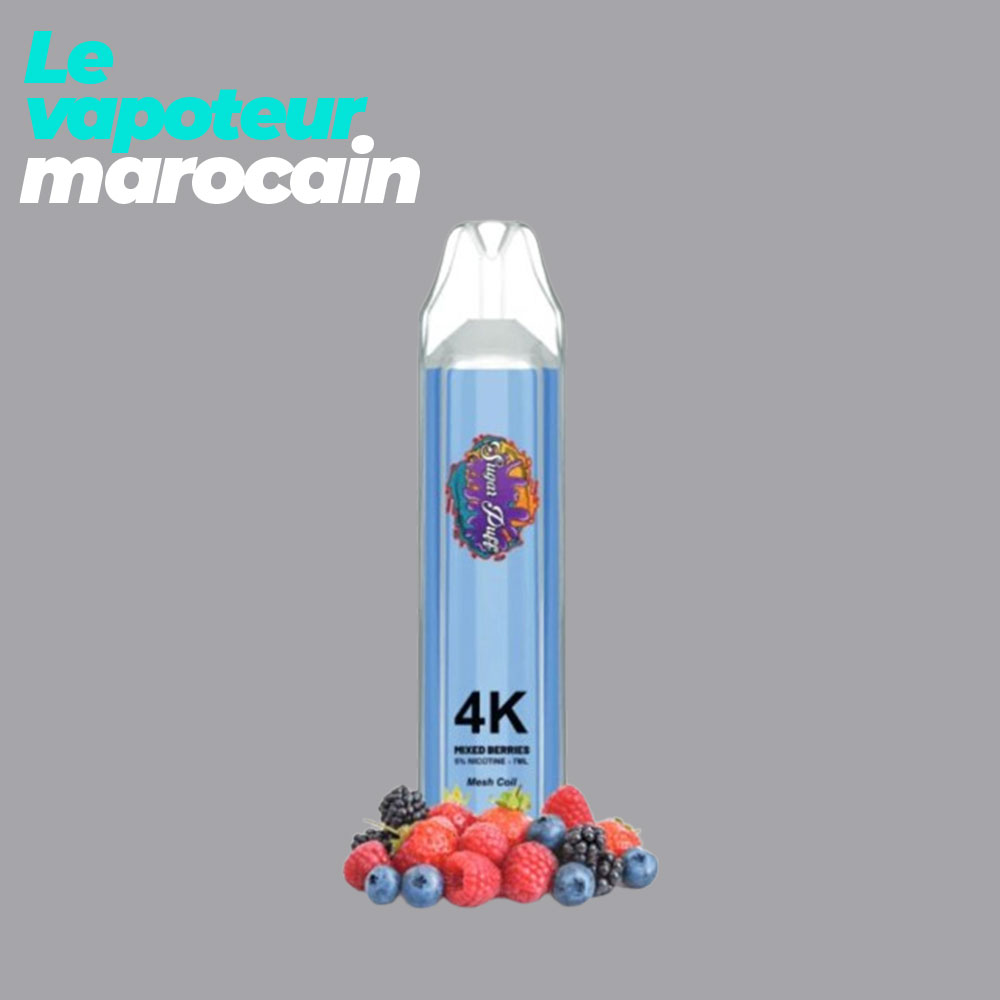 [PUF/SUP-MIB-4000-5%] PUFF MIXED BERRIES - 4000 BOUFFÉES 5% - SUGAR PUFF