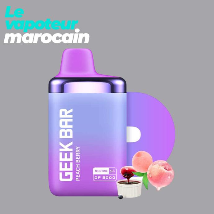 [PUF/GEB-PEB-8000-5%] PUFF PEACH BERRY - 8000 BOUFFÉES 5% - GEEK BAR