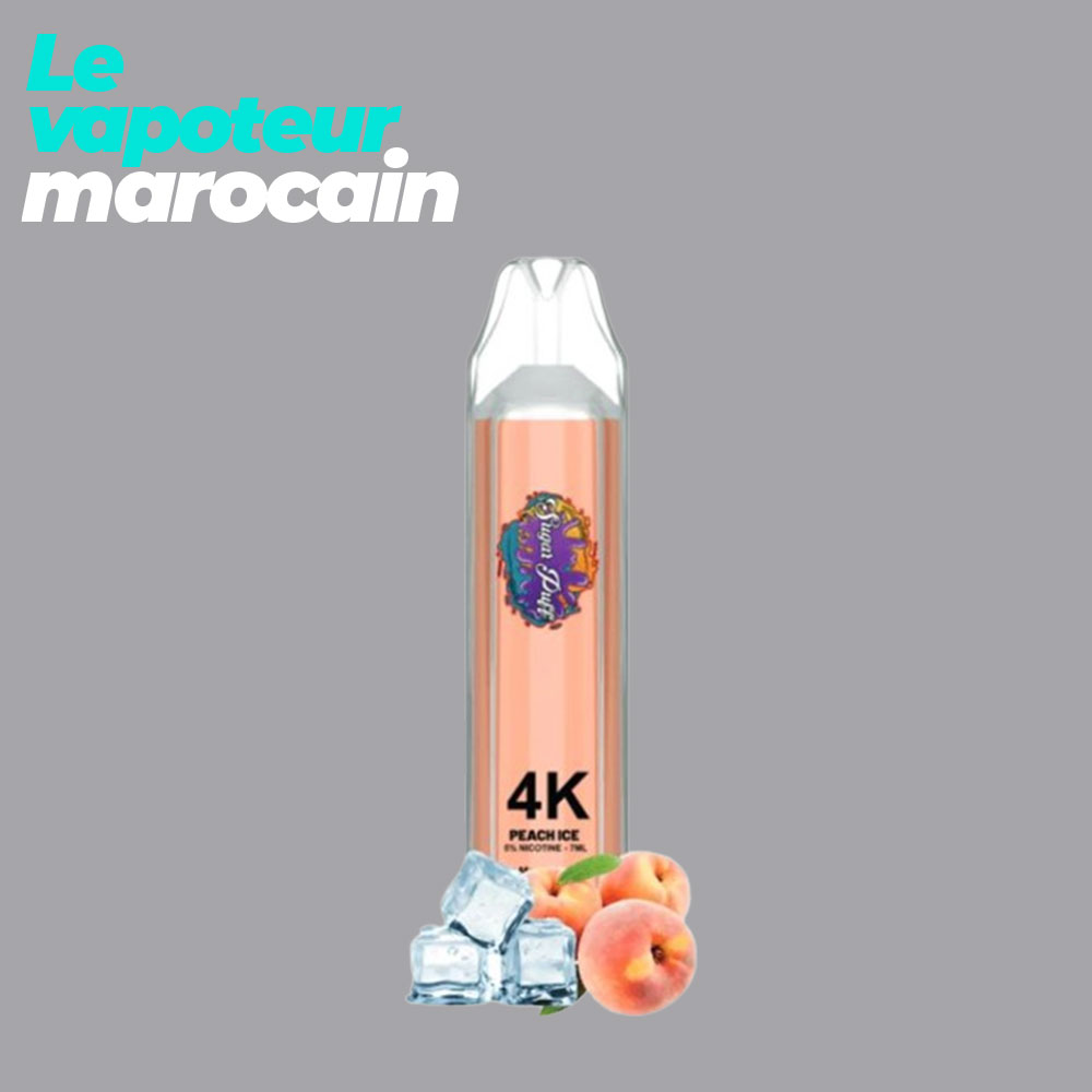 [PUF/SUP-PEI-4000-5%] PUFF PEACH ICE - 4000 BOUFFÉES 5% - SUGAR PUFF