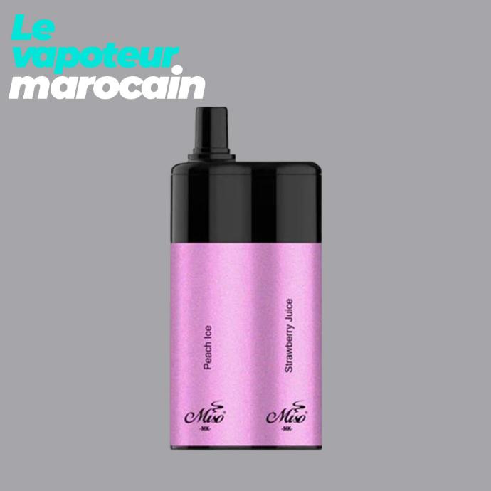 [PUF/MIS-PISJ-10000-5%] PUFF PEACH ICE / STRAWBERRY JUICE MK - 10 000 BOUFFÉES 5% - MISO