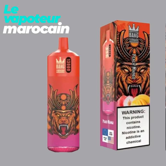PUFF PEACH MANGO - 13000 BOUFFÉES 5% - BANG TORNADO