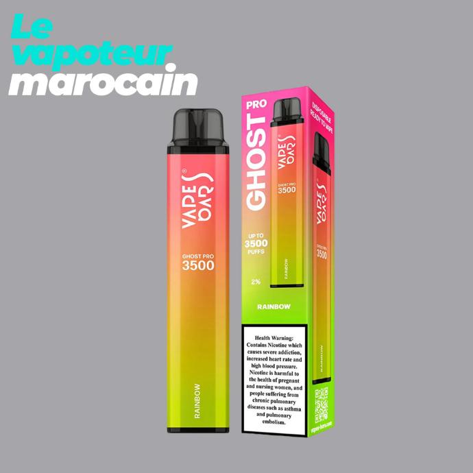 PUFF RAINBOW - 3500 BOUFFÉES 5% - VAPE BAR GHOST PRO 3500