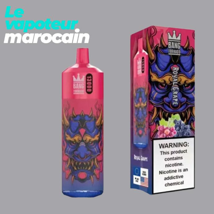 PUFF ROYAL GRAPE - 13000 BOUFFÉES 5% - BANG TORNADO