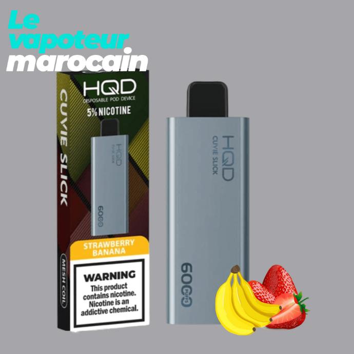 [PUF/HQD-STB-6000-5%] PUFF STRAWBERRY BANANA - 6000 BOUFFÉES 5% - HQD