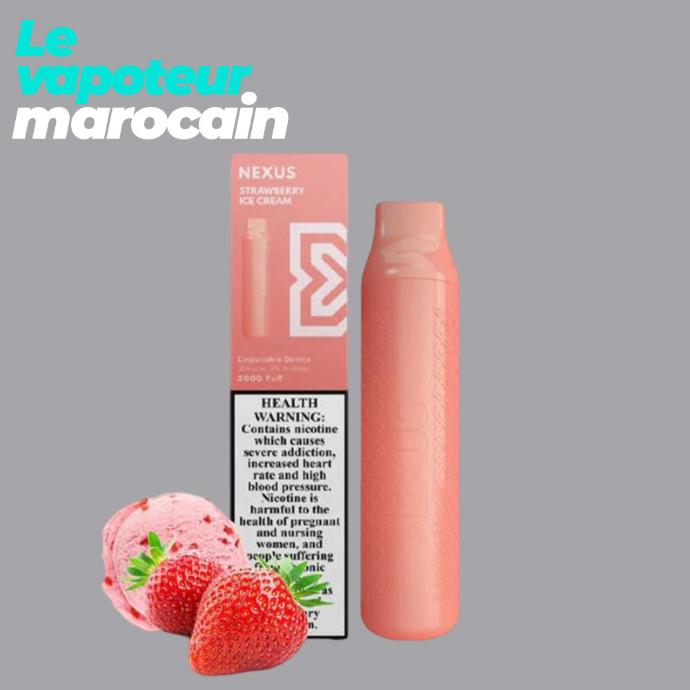[PUF/NEX-SIC-2000-5%S] PUFF STRAWBERRY ICE CREAM - 2000 BOUFFÉES 5% SALT - NEXUS - POD SALT