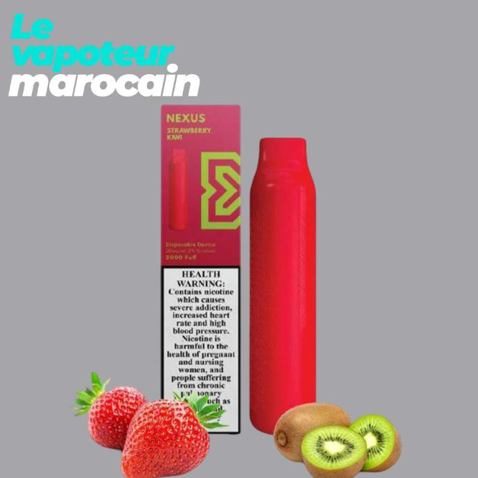 [PUF/NEX-STK-2000-5%S] PUFF STRAWBERRY KIWI - 2000 BOUFFÉES 5% SALT - NEXUS - POD SALT