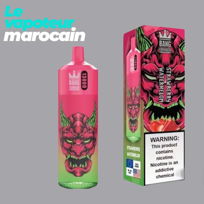 PUFF STRAWBERRY WATERMELON - 13000 BOUFFÉES 5% - BANG TORNADO