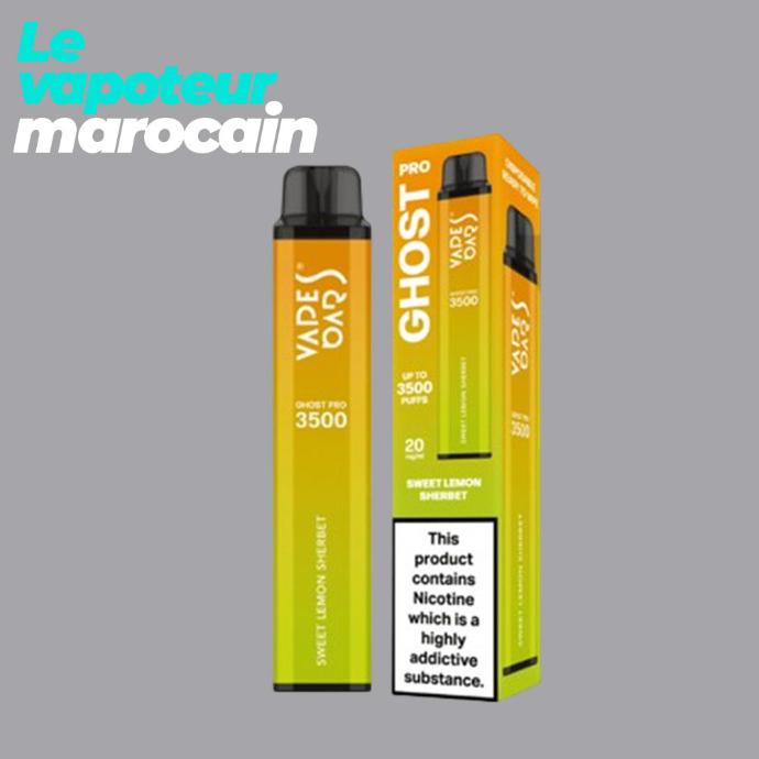 PUFF SWEET LEMON SHERBET - 3500 BOUFFÉES 5% - VAPE BAR GHOST PRO 3500