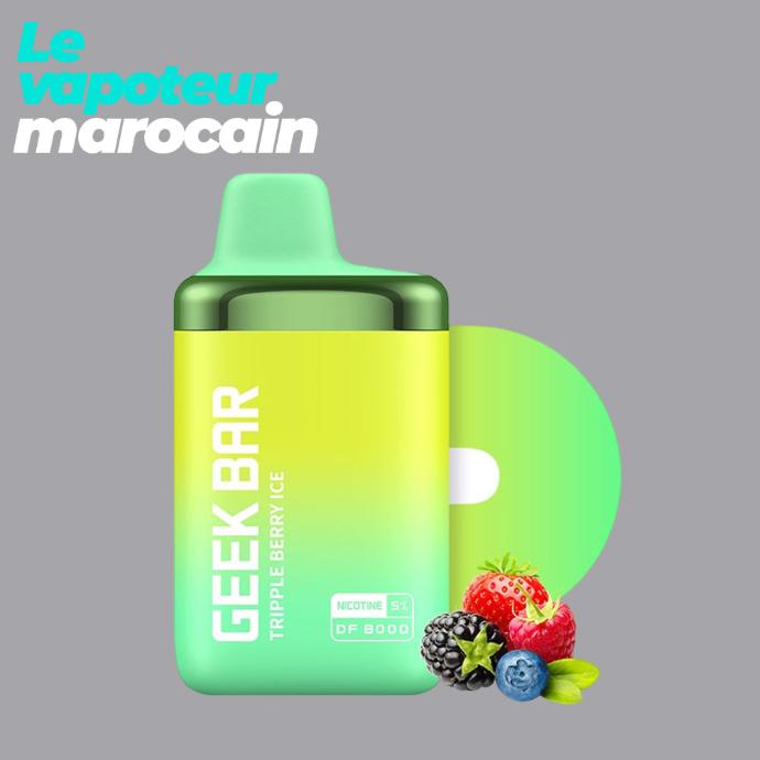 [PUF-GEB-TBI-8000-5%] PUFF TRIPPLE BERRY ICE - 8000 BOUFFÉES 5% - GEEK BAR
