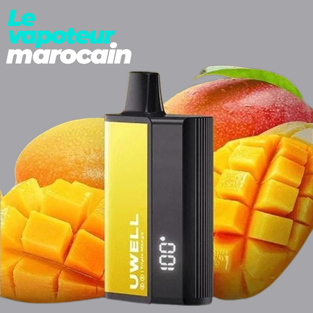 [PUF/UWE-TRM-8000-5%] PUFF TRIPLE MANGO DL8000 - 8000 BOUFFÉES 5% - UWELL