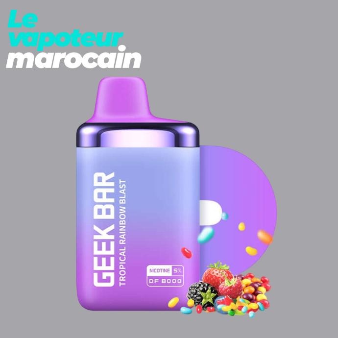 [PUF/GEB-TRB-8000-5%] PUFF TROPICAL RAINBOW BLAST - 8000 BOUFFÉES 5% - GEEK BAR