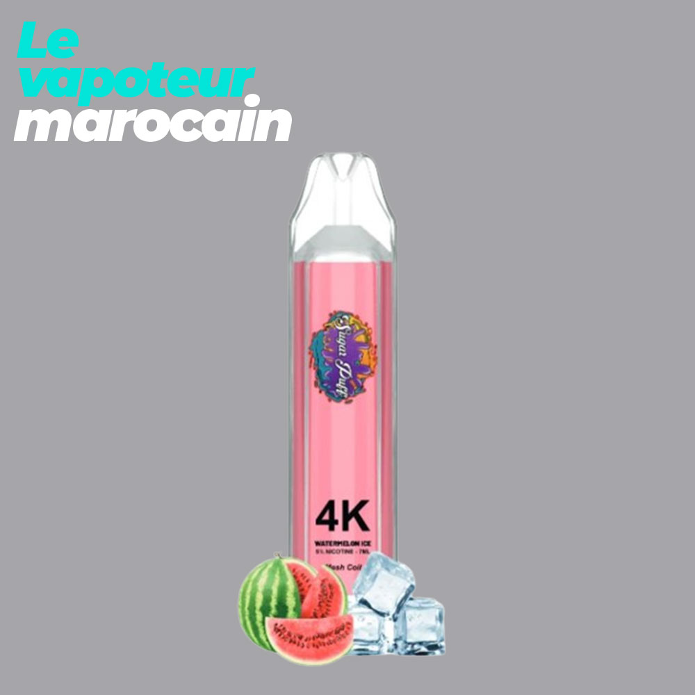 [PUF/SUP-WAI-4000-5%] PUFF WATERMELON ICE - 4000 BOUFFÉES 5% - SUGAR PUFF
