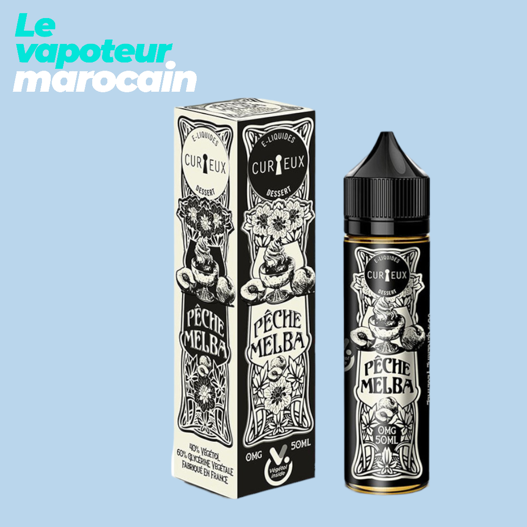 [LIQ/CUR-PEM-50ML] PÊCHE MELBA 50ML 0MG - CURIEUX - ÉDITION DESSERT