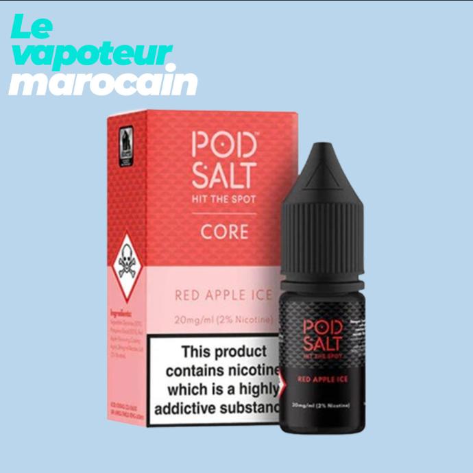 [LIQ/PSH-RAP-10ML-20MGS] RED APPLE ICE 10ML 20 mg sel de nicotine - POD SALT