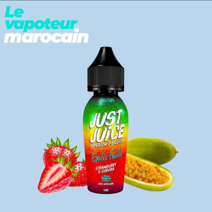 [LIQ/JUJ-STC-50ML] STRAWBERRY & CURUBA 50ML 0MG - JUST JUICE EXOTIC FRUITS