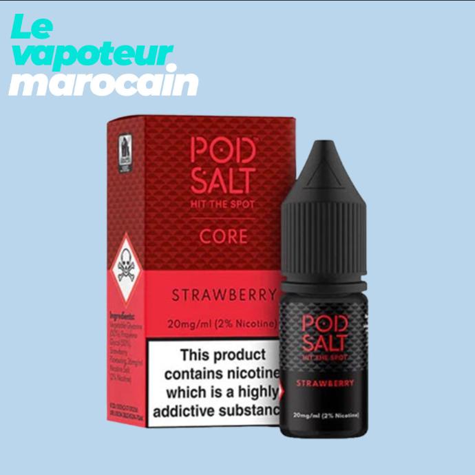 [LIQ/PSH-STR-10ML-20MGS] STRAWBERRY 10ML 20 mg sel de nicotine - POD SALT
