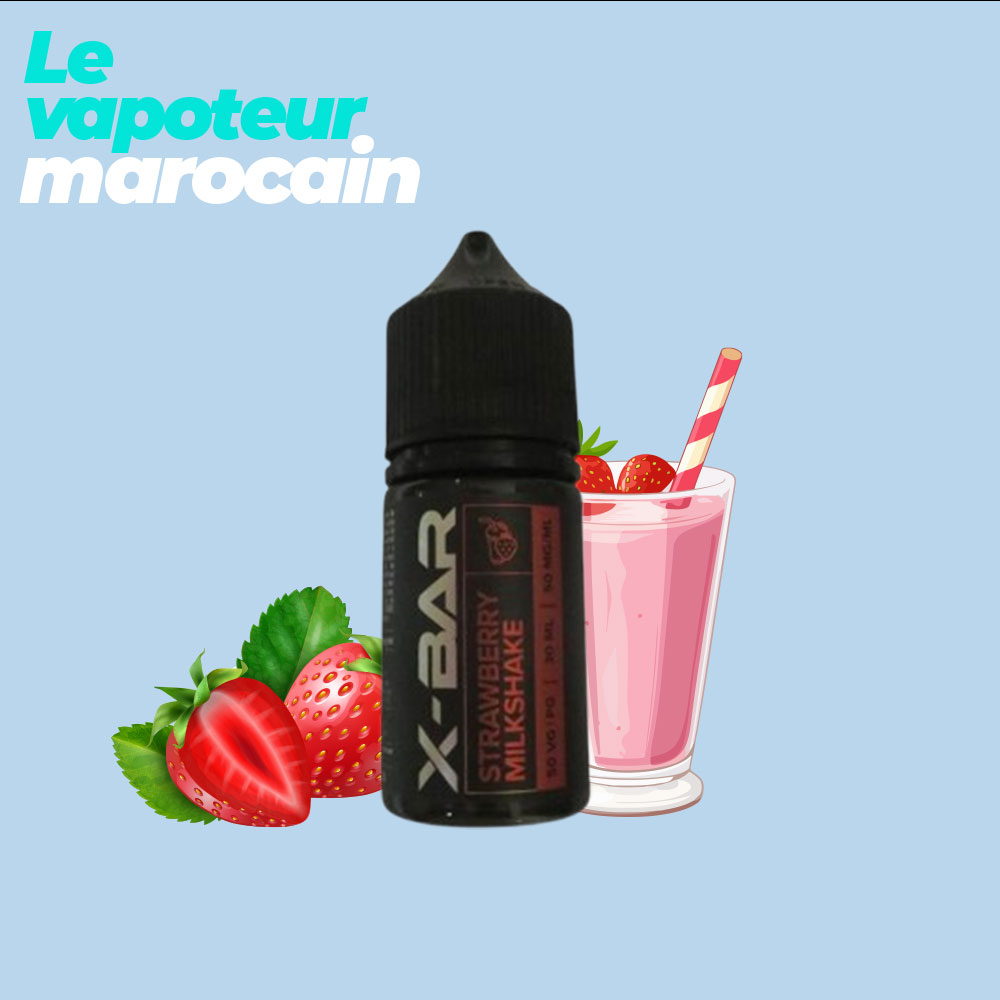 STRAWBERRY MILKSHAKE 30ML 50mg - sel de nicotine - X-BAR