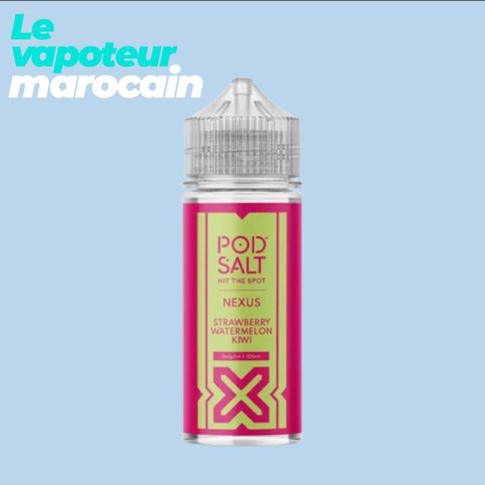 [LIQ/PSN-SWK-100ML] STRAWBERRY WATERMELON KIWI 100ML 0MG - POD SALT NEXUS