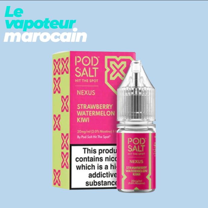 [LIQ/PSN-SWK-10ML-20MGS] STRAWBERRY WATERMELON KIWI 10ML 20 mg sel de nicotine - POD SALT NEXUS