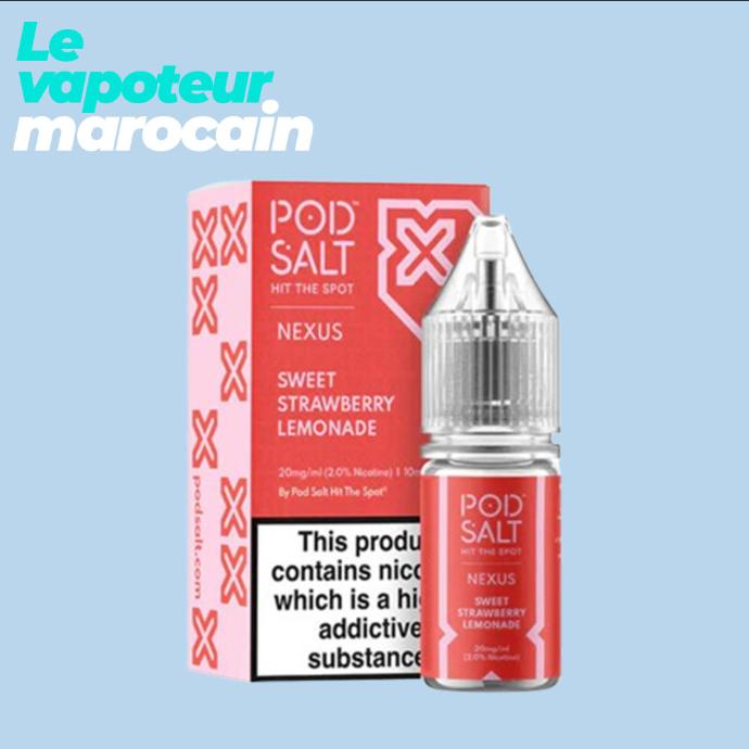 [LIQ/PSN-SSL-10ML-20MGS] SWEET STRAWBERRY LEMONADE 10ML - POD SALT NEXUS