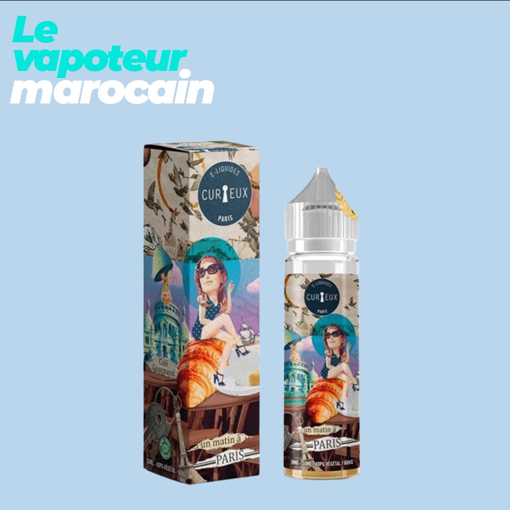 [LIQ/CUR-UMP-50ML] UN MATIN A PARIS 50ML 0MG - CURIEUX - ÉDITION HEXAGONE