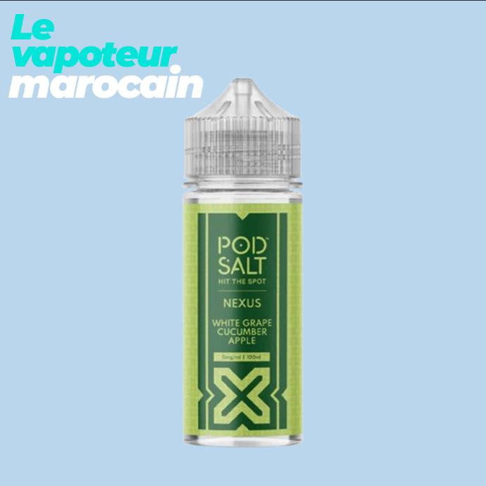 [LIQ/PSN-GCA-100ML] WHITE GRAPE CUCUMBER APPLE 100ML 0MG - POD SALT NEXUS