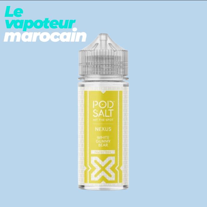 [LIQ/PSN-WGB-100ML] WHITE GUMMY BEAR 100ML 0MG - POD SALT NEXUS