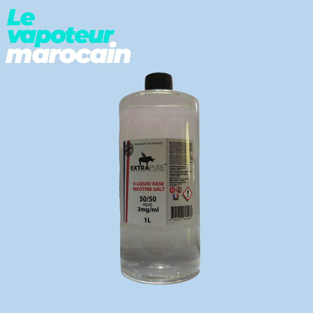 BASE NEUTRE 1 Litre 50/50 SALT NICOTINE - EXTRAPURE
